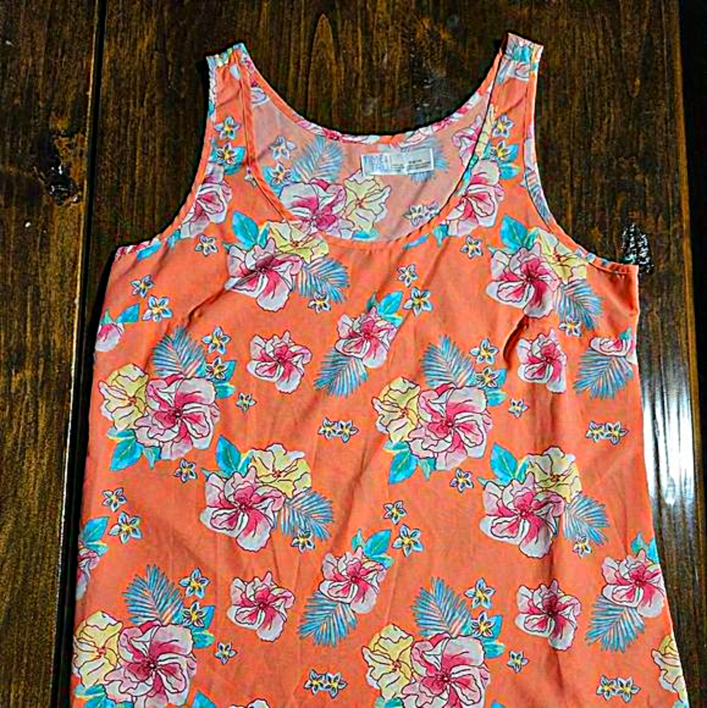 M Floral Peach TankTop‎